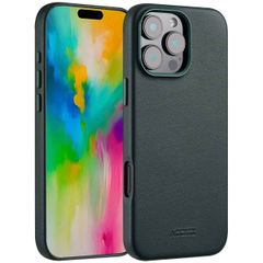Accezz Coque arrière en cuir avec MagSafe Apple iPhone 16 Pro Max - Cedar Green