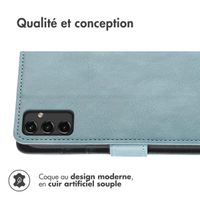 imoshion Étui de téléphone portefeuille Luxe Samsung Galaxy A14 (5G/4G) - Bleu clair