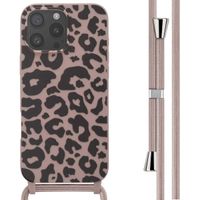 imoshion Coque design en silicone avec cordon Apple iPhone 16 Pro Max - Animal Pink