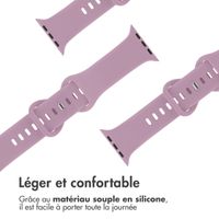 imoshion Bracelet en silicone⁺ Apple Watch Series 1 t/m 11 / SE / Ultra (44/45/46/49 mm) - Taille M/L - Mauve