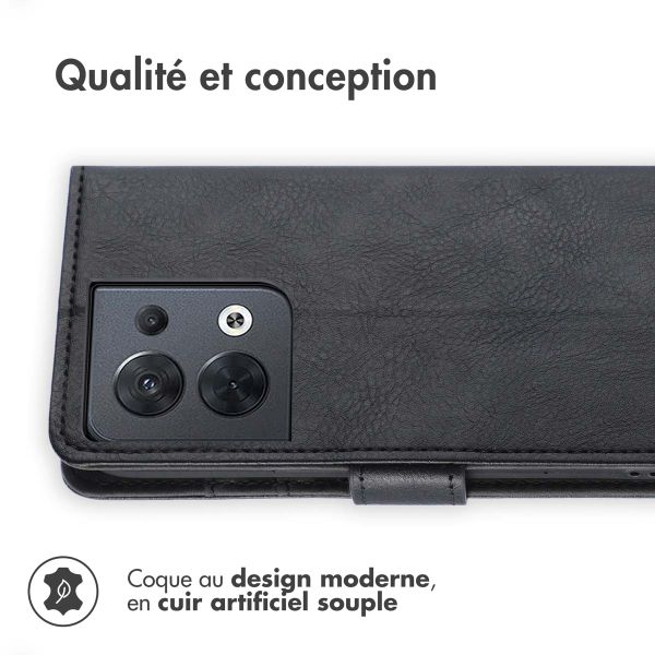 imoshion Étui de télephone portefeuille Oppo Reno 8 5G - Noir