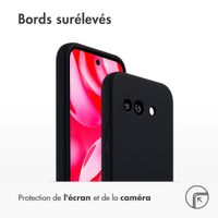 Accezz Coque Liquid Silicone Google Pixel 9A - Noir