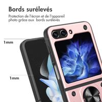 imoshion Coque arrière Rugged avec anneau Samsung Galaxy Z Flip 5 - Rose Doré