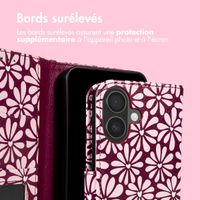 imoshion Étui de télephone portefeuille Design Apple iPhone 16 - Bloom Love Blush