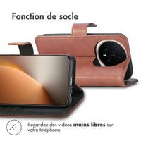 imoshion Étui de télephone portefeuille Honor Magic8 Pro - Marron