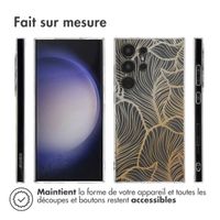 imoshion Coque Design Samsung Galaxy S24 Ultra - Golden Leaves Transparent