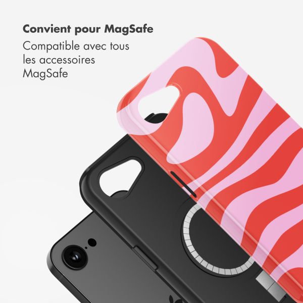 Selencia Coque arrière Vivid avec MagSafe Apple iPhone 16e - Dream Swirl Pink