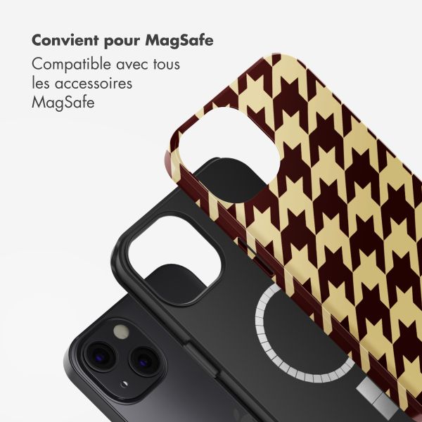 Selencia Coque arrière Vivid avec MagSafe Apple iPhone 13 - Pied-de-Poule