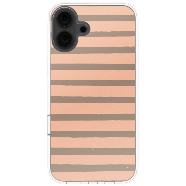 imoshion Coque Design Apple iPhone 16 - Striped peach reverse