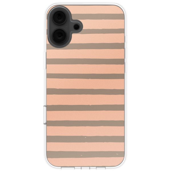 imoshion Coque Design iPhone 16 - Striped Peach Reverse