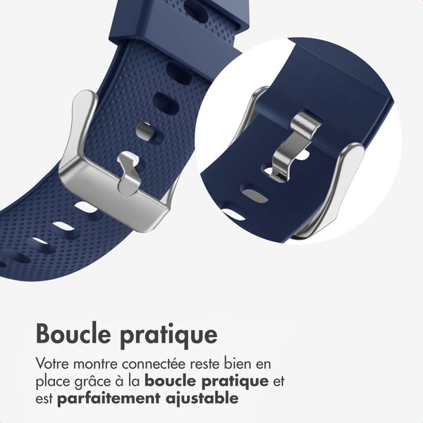 imoshion Bracelet en silicone souple Samsung Galaxy Watch 8 (Classic) - 40 / 44 / 46mm - Bleu foncé