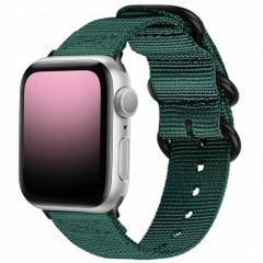 imoshion Bracelet robuste en nylon Apple Watch Series 1 - 9 / SE (38/40/41 mm) | Series 10 / 11 (42 mm) - Vert foncé