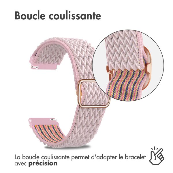 imoshion Bracelet en nylon élastique  - Connexion universelle 22 mm - Rose