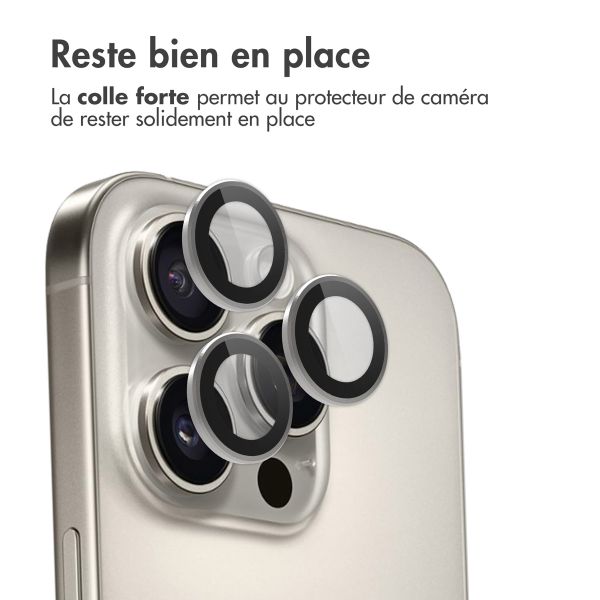 imoshion Lot de 2 protections d'objectif de caméra Apple iPhone 16 Pro / 16 Pro Max - Natural / Titanium