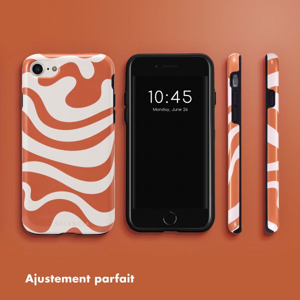 Selencia Coque arrière Vivid Apple iPhone SE (2022 / 2020) / 8 / 7 / 6(s) - Dream Swirl Orange