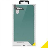 Accezz Coque Liquid Silicone Apple iPhone X / Xs - Vert foncé