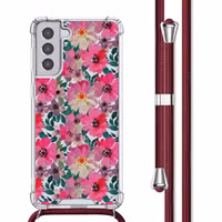imoshion Coque Design avec cordon Samsung Galaxy S21 - Flower Water