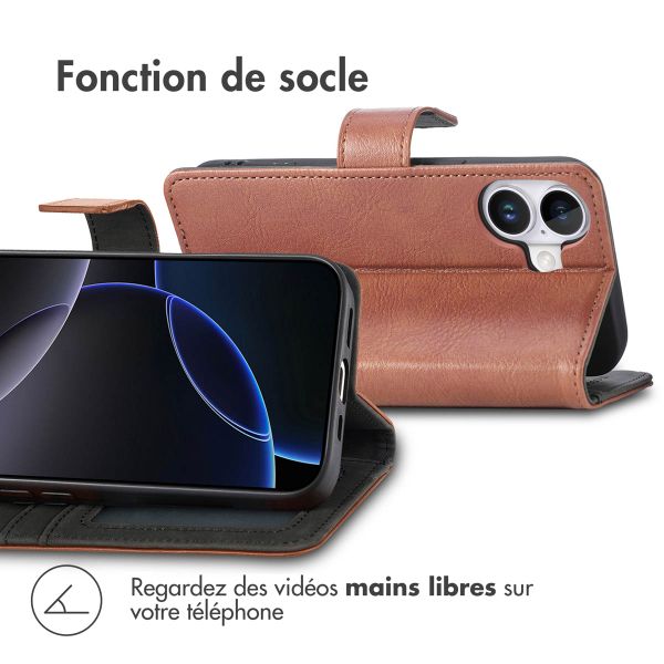 imoshion Étui de télephone portefeuille Apple iPhone 17 - Marron