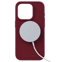 Njorð Collections Coque daim Comfort+ MagSafe iPhone 15 Pro - Red