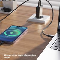 Accezz Chargeur GaN Ultra Slim - 2x USB-C - 65 W - Noir