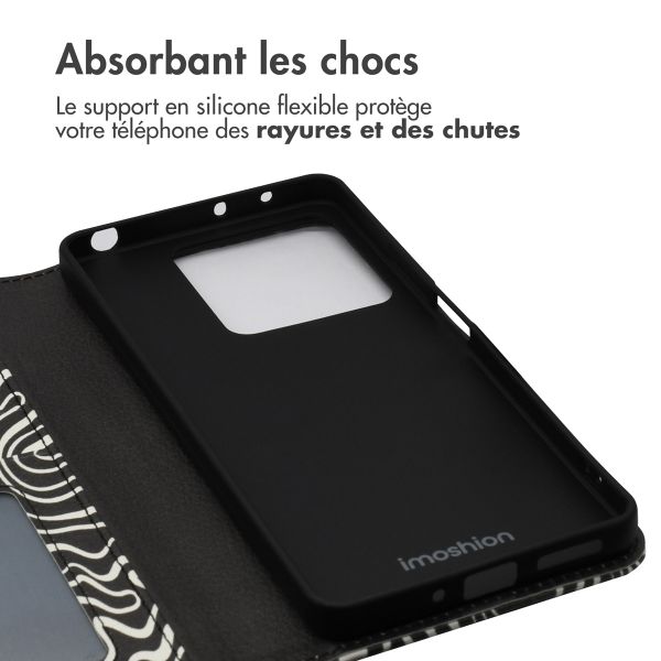 imoshion Étui de télephone portefeuille Design Xiaomi Redmi Note 13 (5G) - Black And White
