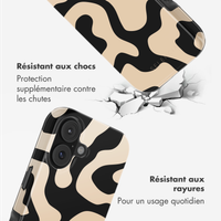 Selencia Coque arrière Vivid avec MagSafe Apple iPhone 17 - Art Wave Black