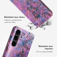 Selencia Coque arrière Vivid Samsung Galaxy S24 - Fresh Paint Flower Orange