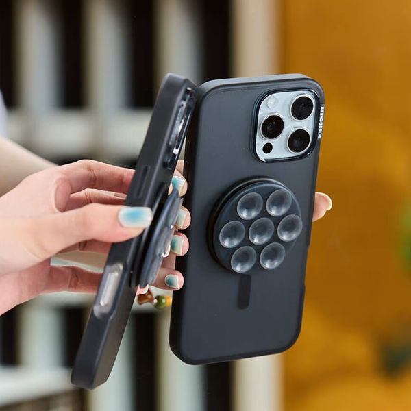 PopSockets Suck-Up Grip & Mount - Ventouse MagSafe - Translucent Black