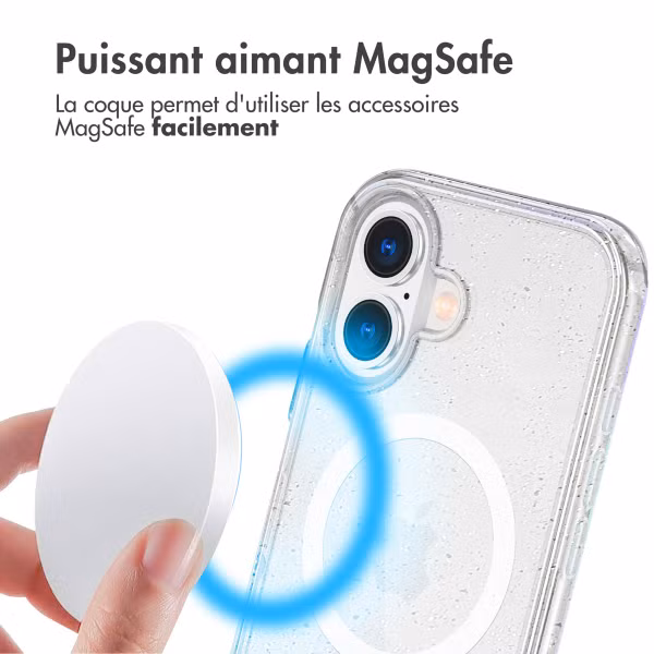 imoshion Coque Pailletée avec MagSafe Apple iPhone 17 - Transparent