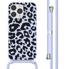 imoshion Coque design en silicone avec cordon Apple iPhone 13 Pro Max - Animal Lila