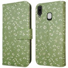 imoshion Étui de télephone portefeuille Design Samsung Galaxy A20e - Green Flowers