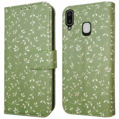 imoshion Étui de téléphone portefeuille Design Samsung Galaxy A20e - Green Flowers