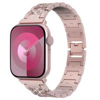 Selencia Bracelet à maillons scintillants Apple Watch Series 1 t/m 9 / SE (38/40/41 mm) | Series 10 / 11 (42 mm) - Rose