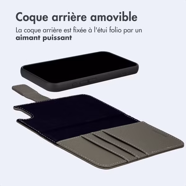 imoshion Étui portefeuille luxe 2-en-1 amovible Apple iPhone 17e / 16e - Vert