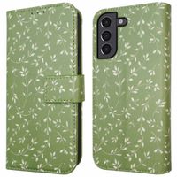 imoshion Étui de téléphone portefeuille Design Samsung Galaxy S21 - Green Flowers