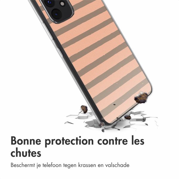 imoshion Coque Design Samsung Galaxy A53 - Striped peach reverse