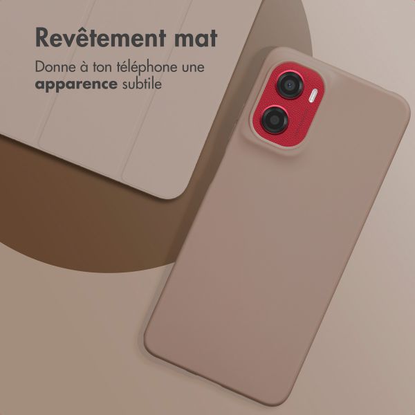 imoshion Coque Couleur Motorola Moto G05 / E15 - Marron
