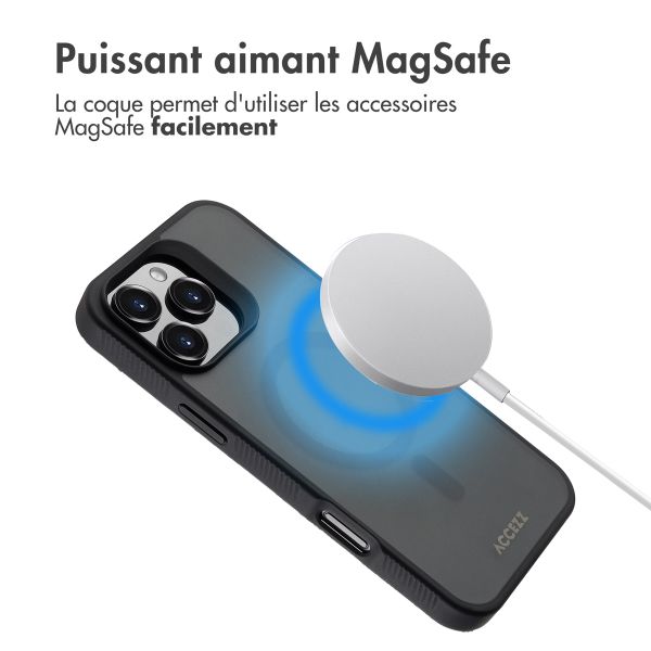 Accezz Coque Givrée Robuste avec MagSafe iPhone 16 Pro Max - Noir