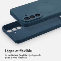 imoshion Coque Couleur avec MagSafe Samsung Galaxy A37 (5G) - Bleu foncé