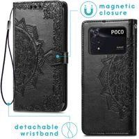 imoshion Etui de téléphone portefeuille Mandala Xiaomi Poco M4 Pro 5G - Noir