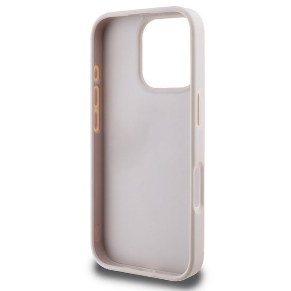 Guess Coque arrière Bottom Stripe 4G iPhone 16 Pro Max - Rose