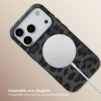 Selencia Coque Sabi imprimé panthère avec MagSafe Apple iPhone 17 Pro - Midnight Black