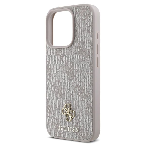 Guess Coque 4G Metal Logo MagSafe Apple iPhone 16 Pro Max - Rose