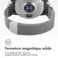 imoshion Bracelet QuickFit® Milanais  - Connexion Garmin 22 mm - Taille L/XL - Argent