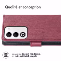 imoshion Étui de télephone portefeuille Oppo A5 5G (2025) - Bordeaux