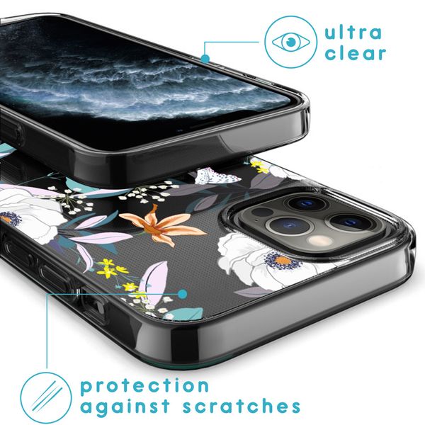 imoshion Coque Design Apple iPhone 12 (Pro) - Fleur - Blanc