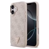 Guess Coque arrière en cuir avec logo Triangle classique et MagSafe Apple iPhone 17 - Rose