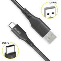 Accezz Câble USB-C vers USB Samsung Galaxy A52 (4G) - 1 mètre - Noir