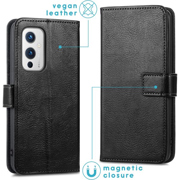 imoshion Étui de télephone portefeuille de luxe OnePlus 9 - Noir
