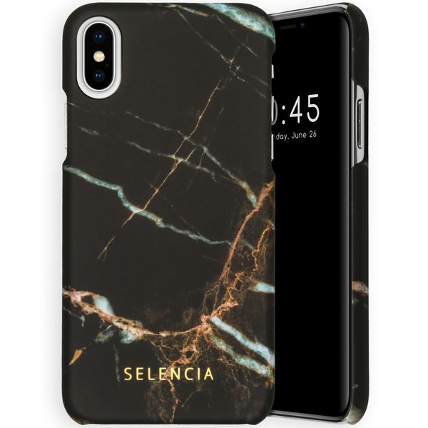 Selencia Coque Maya Fashion iPhone Xs / X - Marble Black